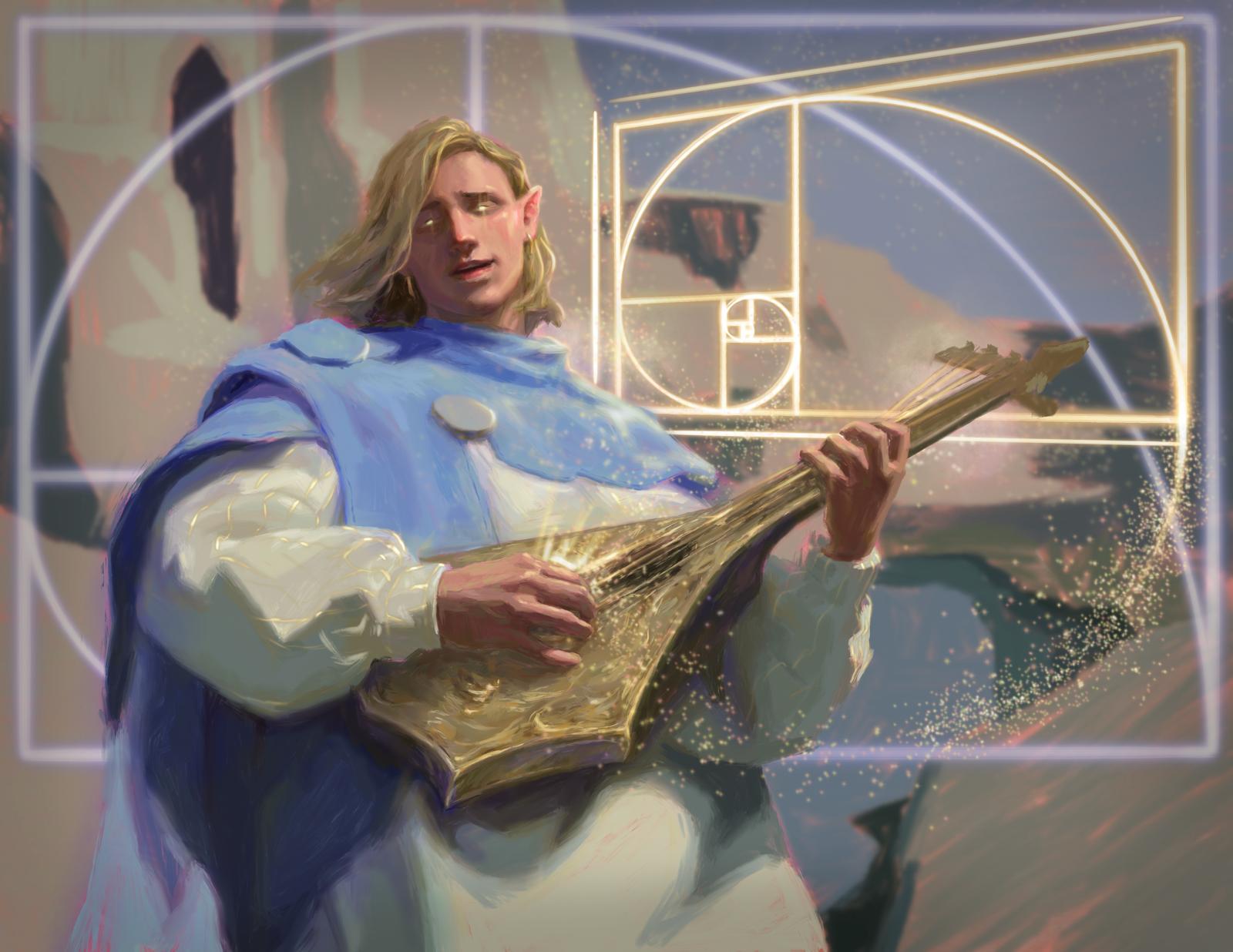 Painterly portrait of an Arcantra bard.